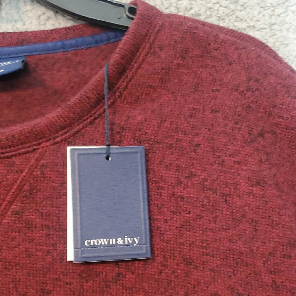 Men Crown & Ivy Maroon Sweater Size L